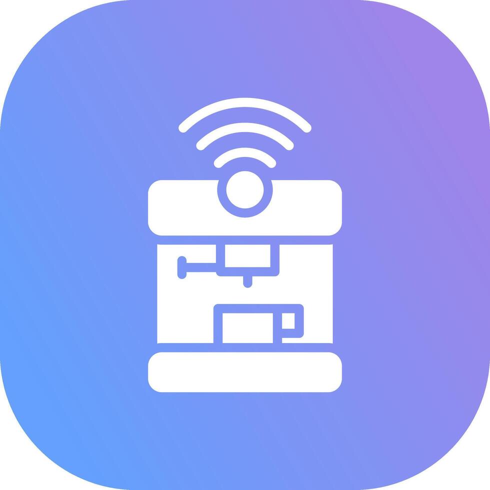 Smart Coffee Machine Creative Icon Design vector