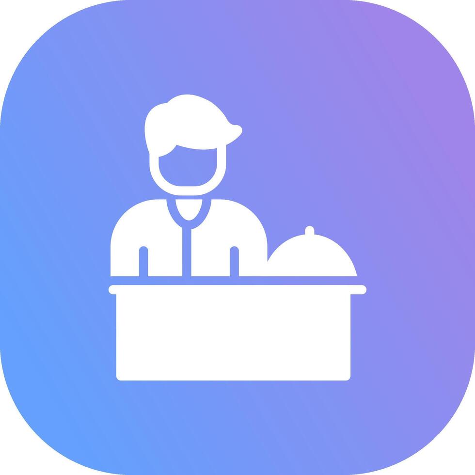 Food Vendor Male Creative Icon Design vector