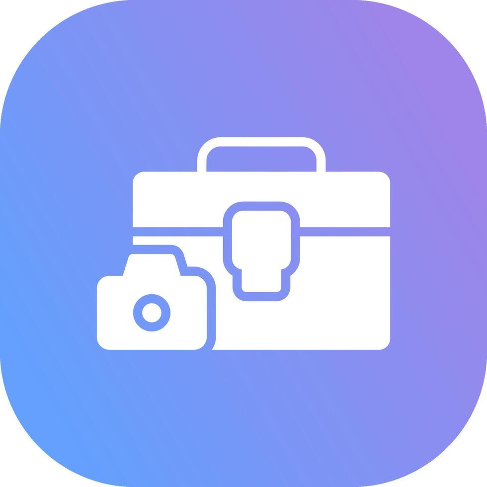 Camera Bag Creative Icon Design vector