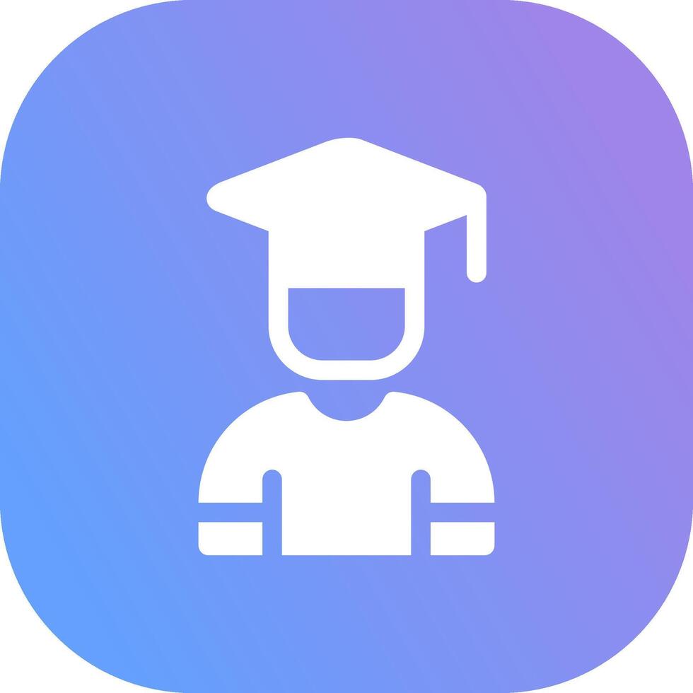 Male Graduate Creative Icon Design vector