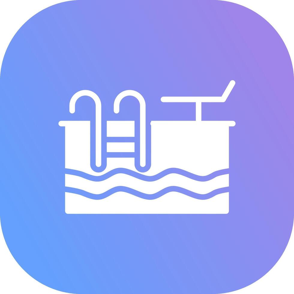 Swimming Pool Creative Icon Design vector
