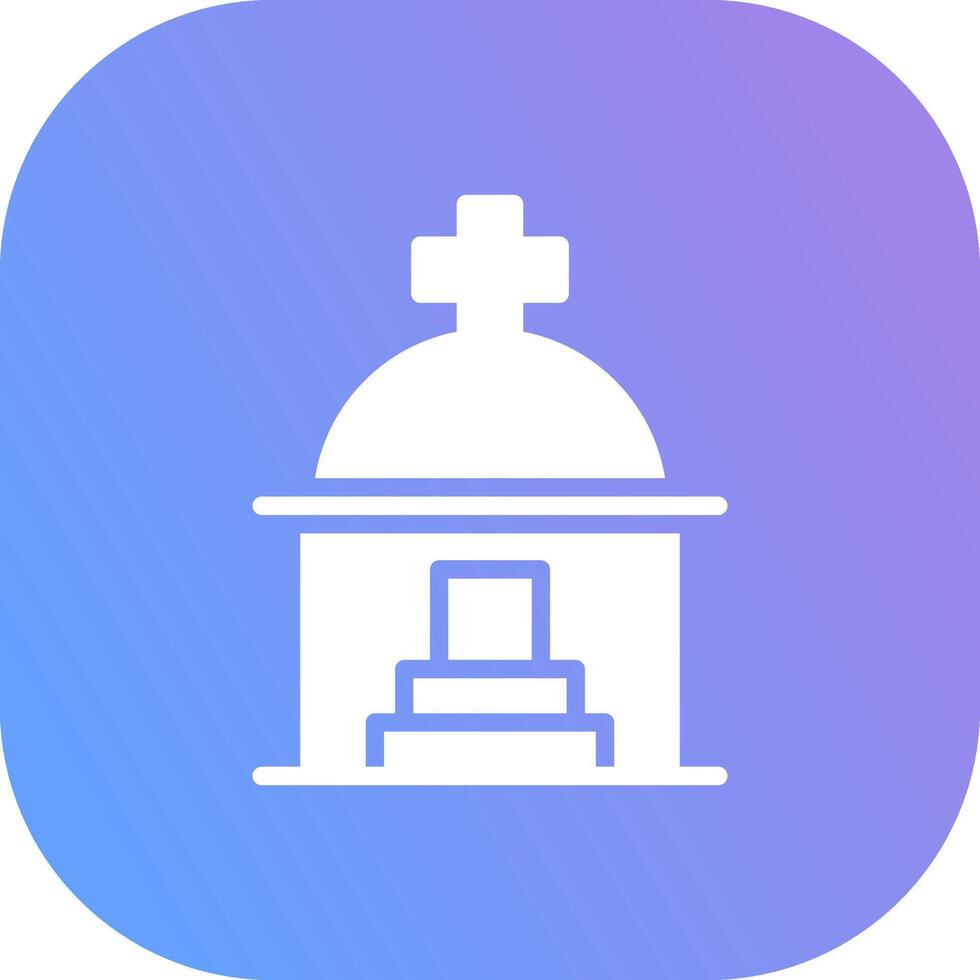 Mausoleum Creative Icon Design vector