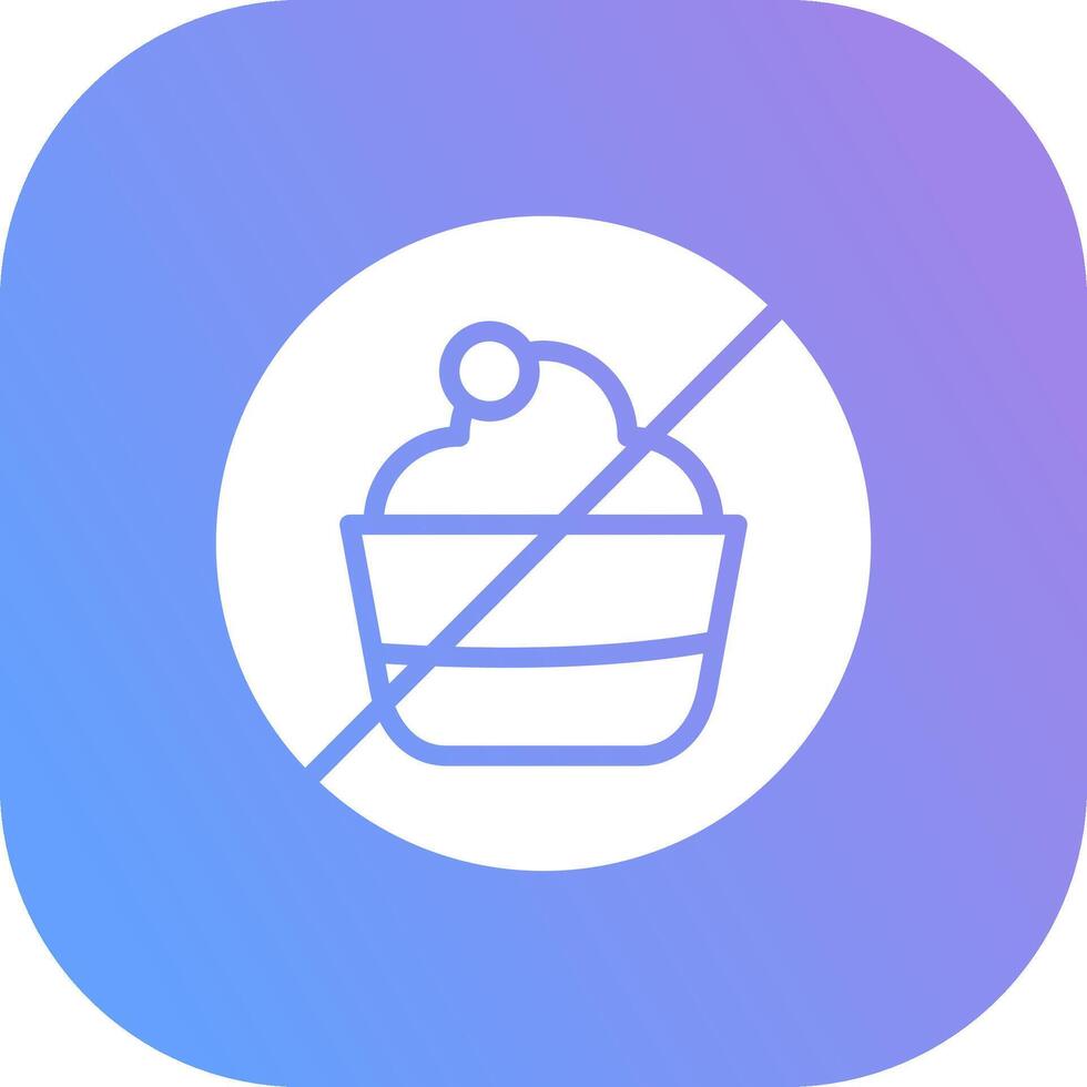 No Sweets Creative Icon Design vector
