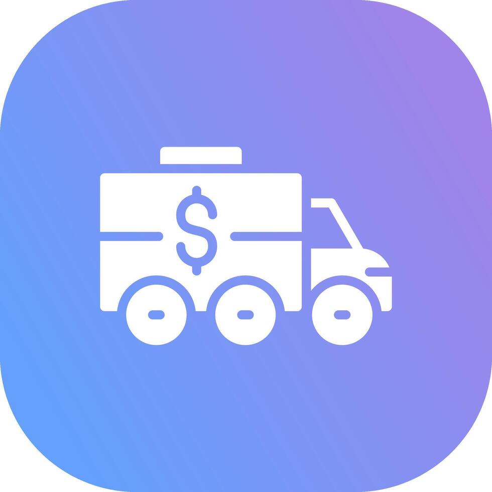 Bank Truck Creative Icon Design vector