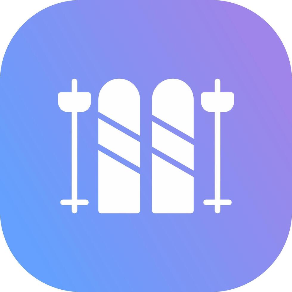 Skis Creative Icon Design vector