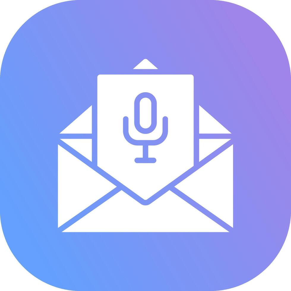 Voice Email Creative Icon Design vector