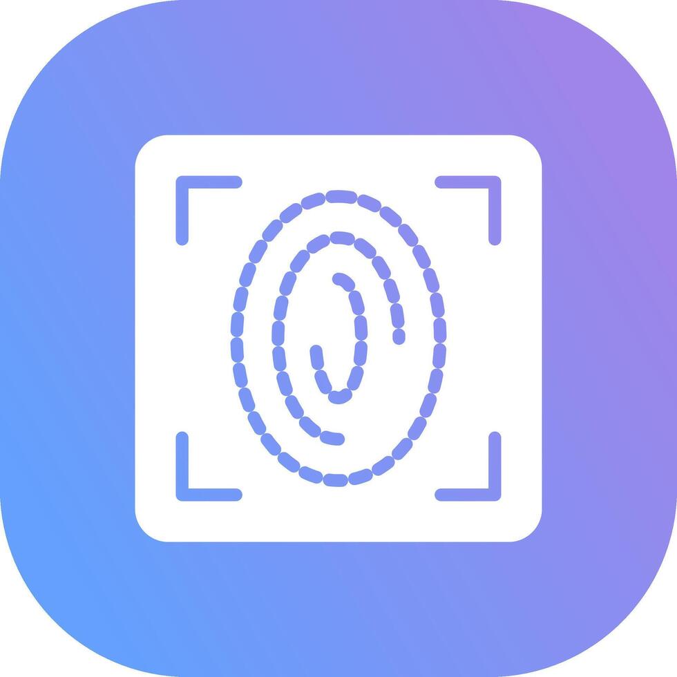 Fingerprint Scan Creative Icon Design vector