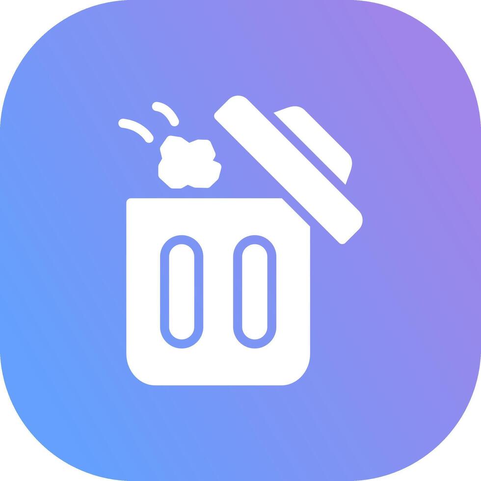 Throwing Trash Creative Icon Design vector