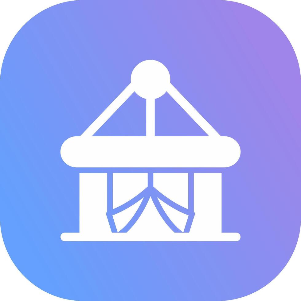 Circus Tent Creative Icon Design vector