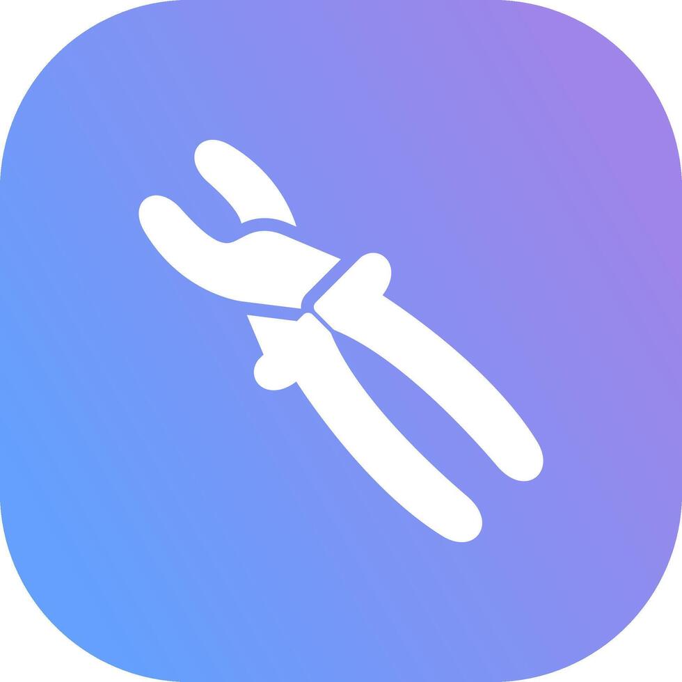 Needle Nose Pliers Creative Icon Design vector