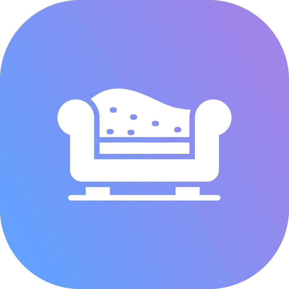 Chaise Longue Creative Icon Design vector