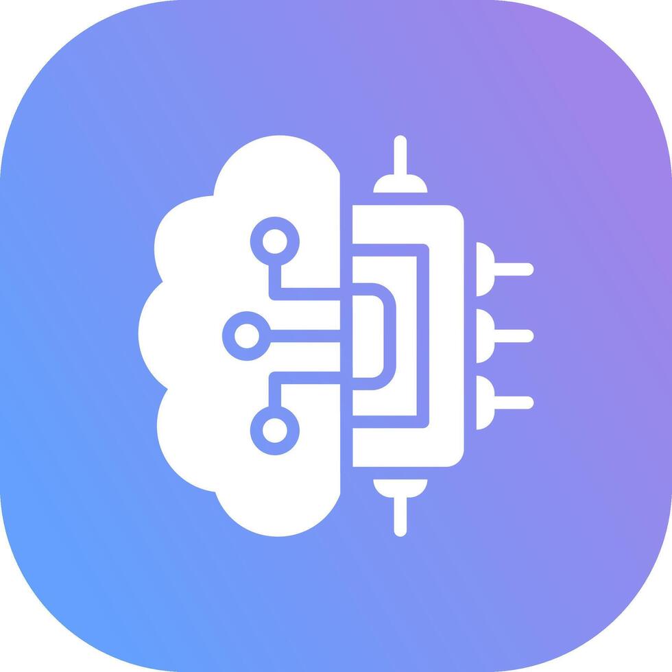 Brain Circuit Creative Icon Design vector