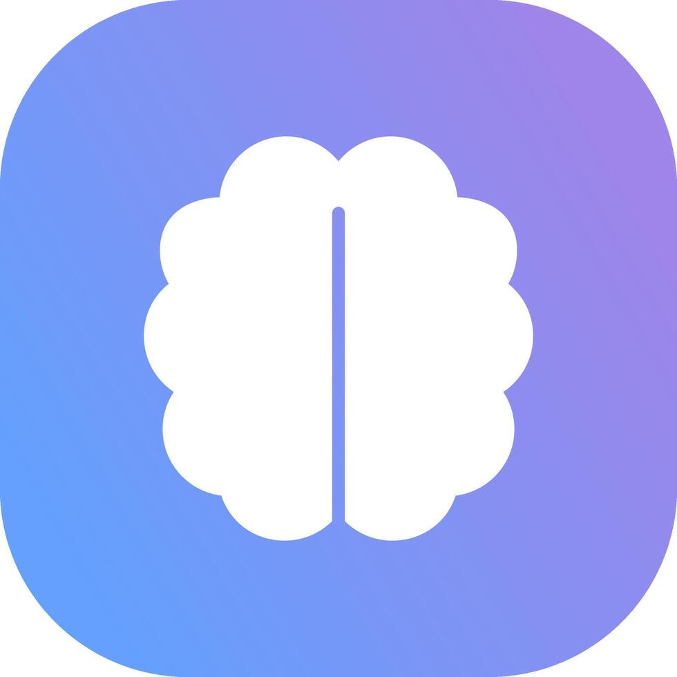 Human Brain Creative Icon Design vector