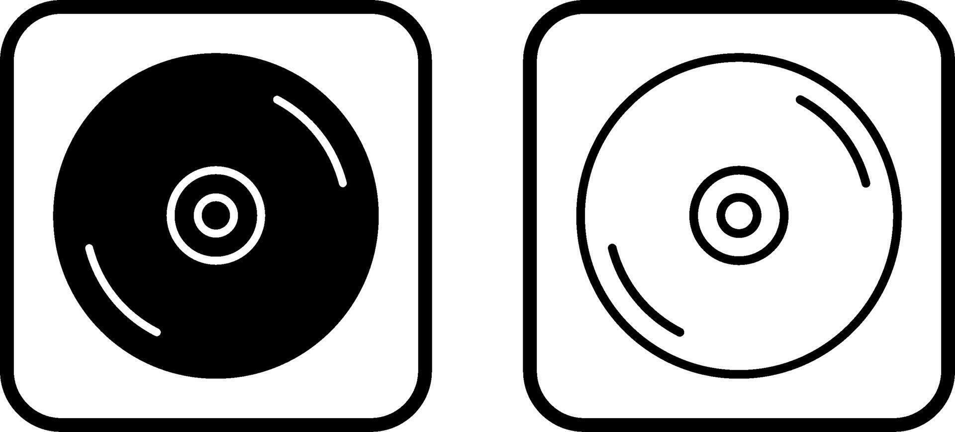 icono de vector de disco compacto