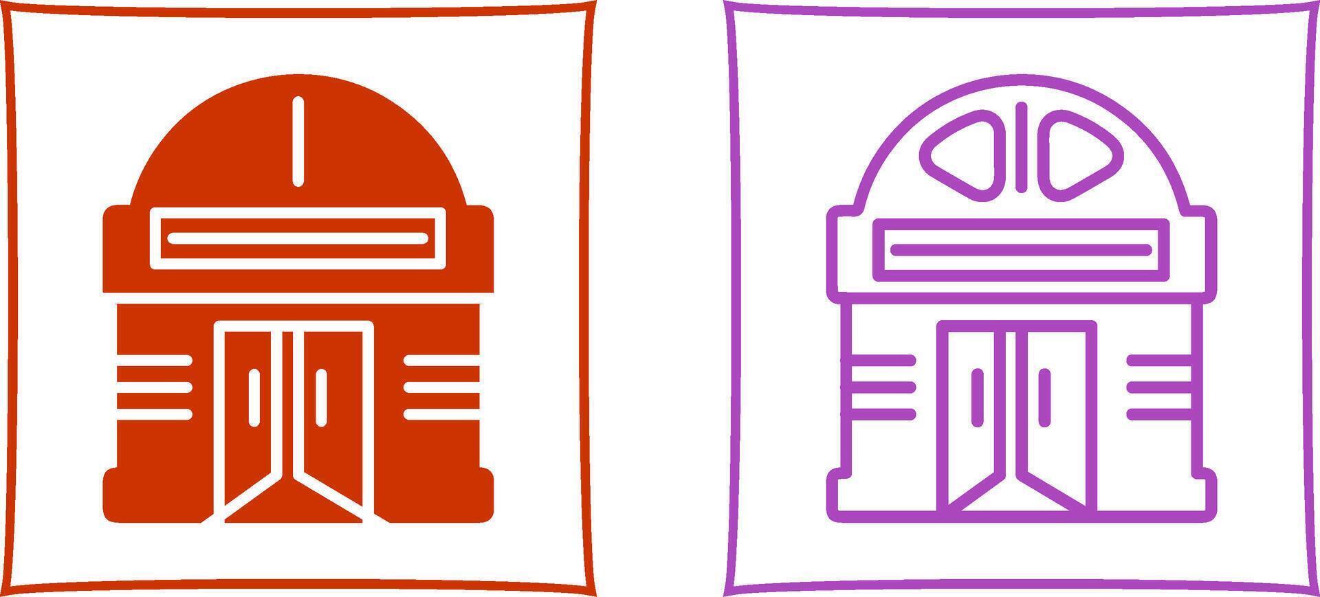 Building Cinema Vector Icon