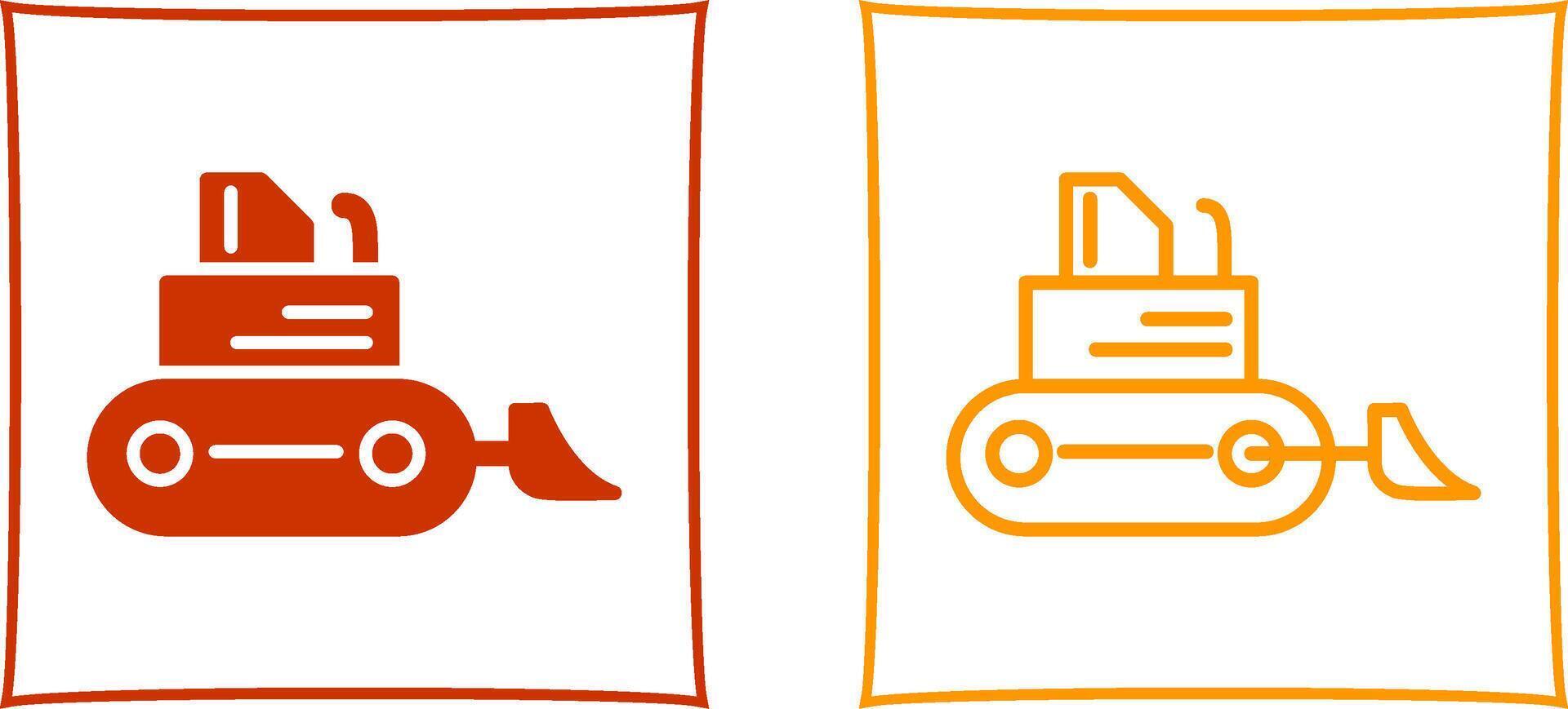 Bulldozer Vector Icon