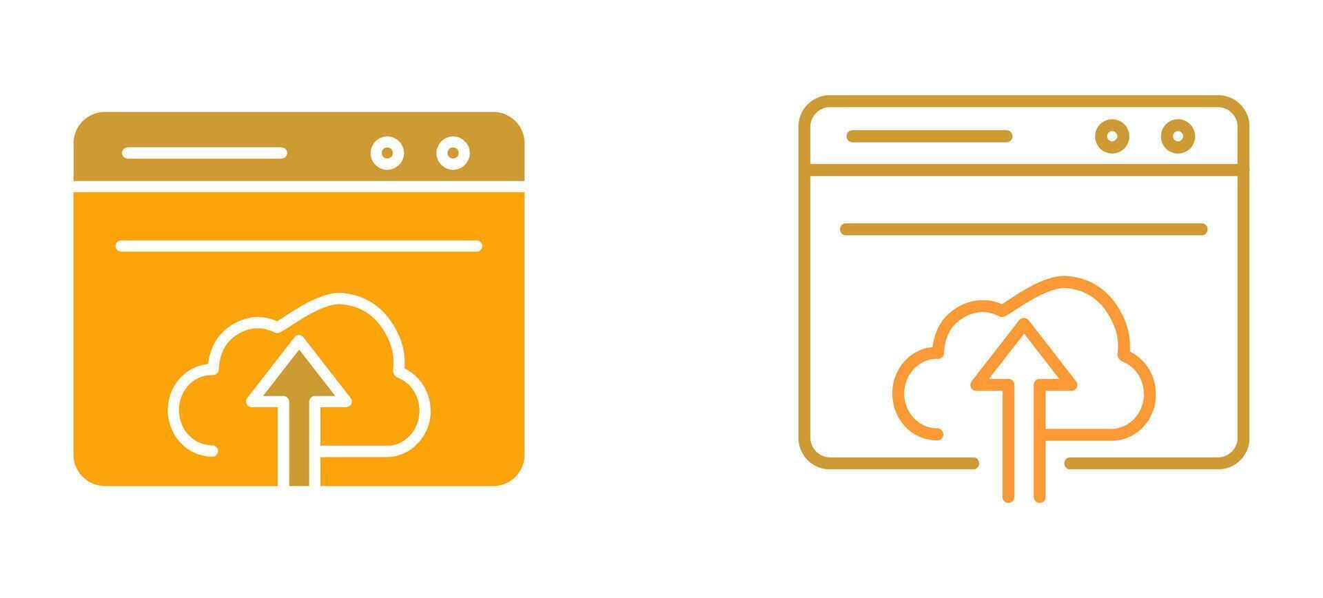 Upload Web Vector Icon