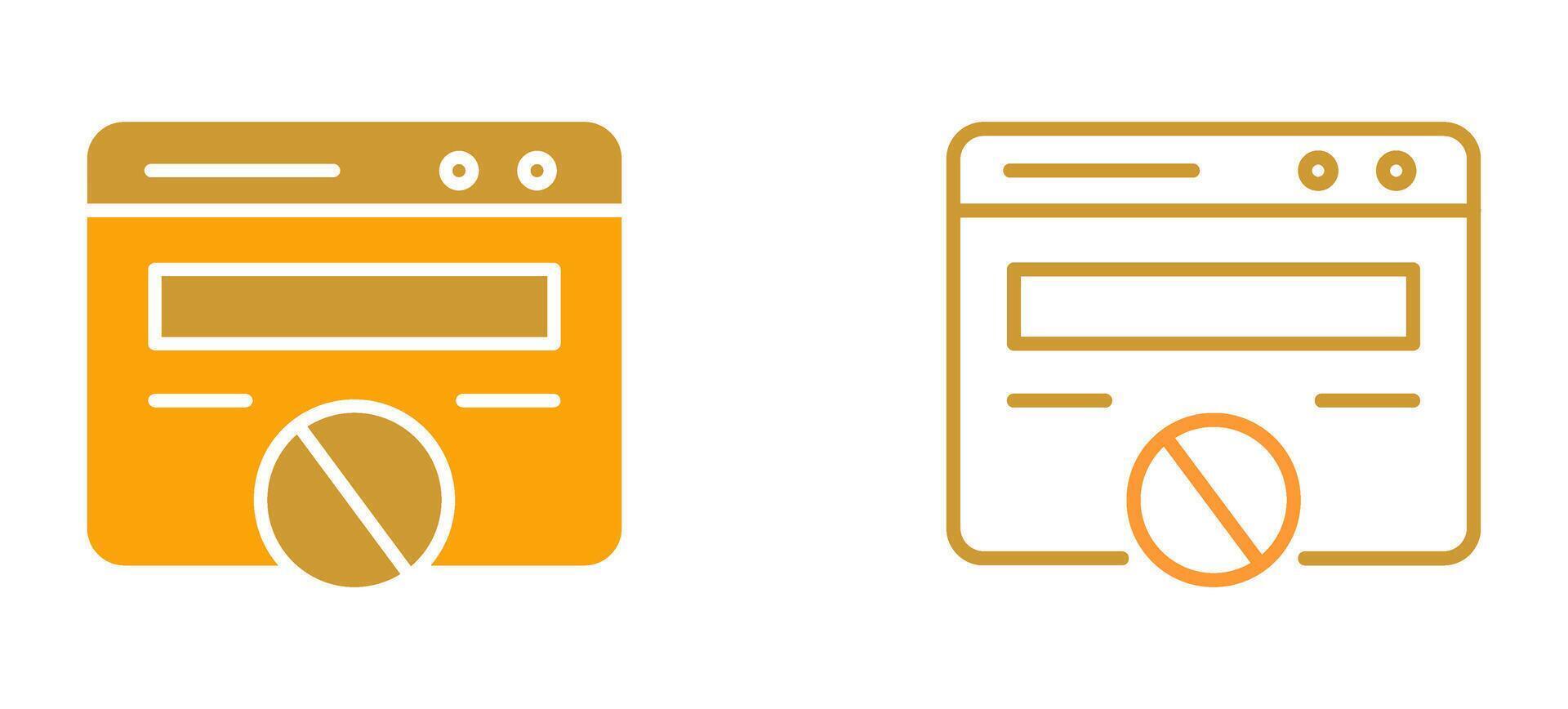 Block Website Vector Icon