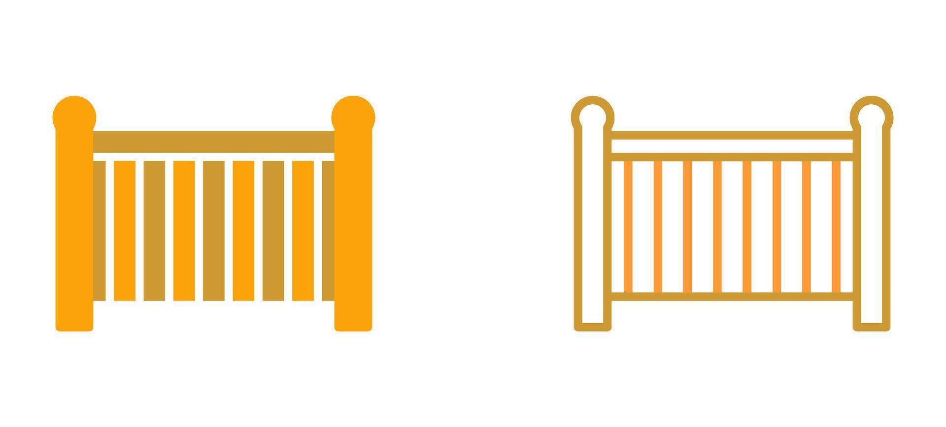 Baby Cot Vector Icon