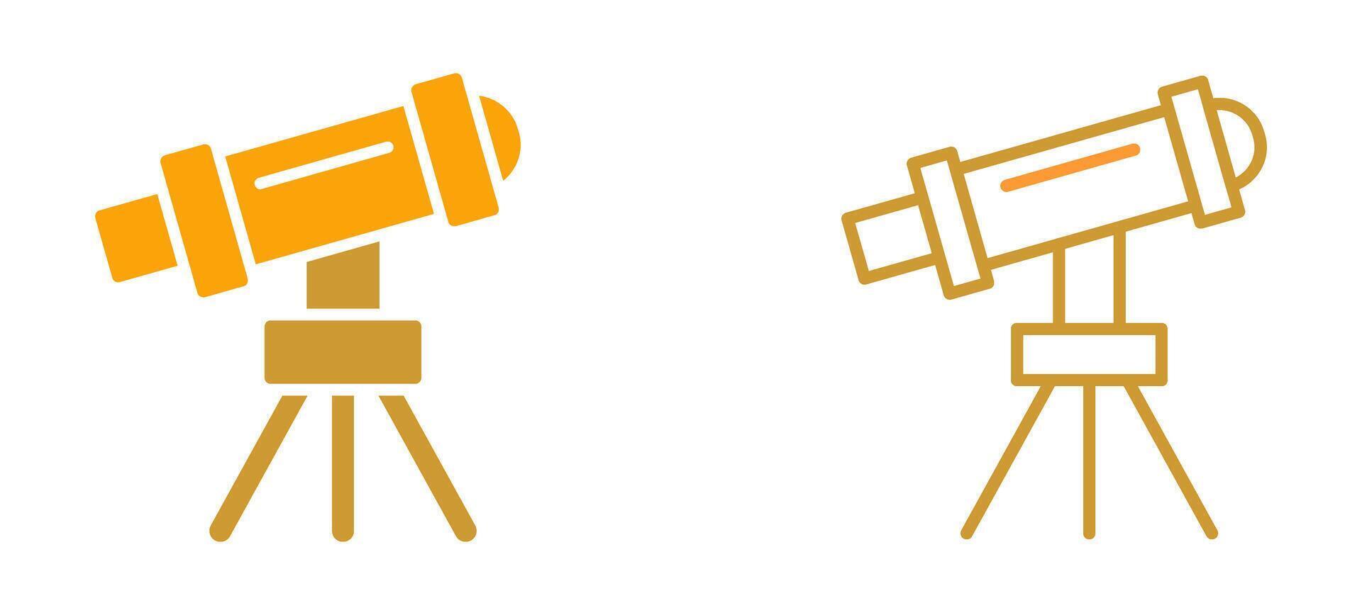 Telescope on Stand Vector Icon