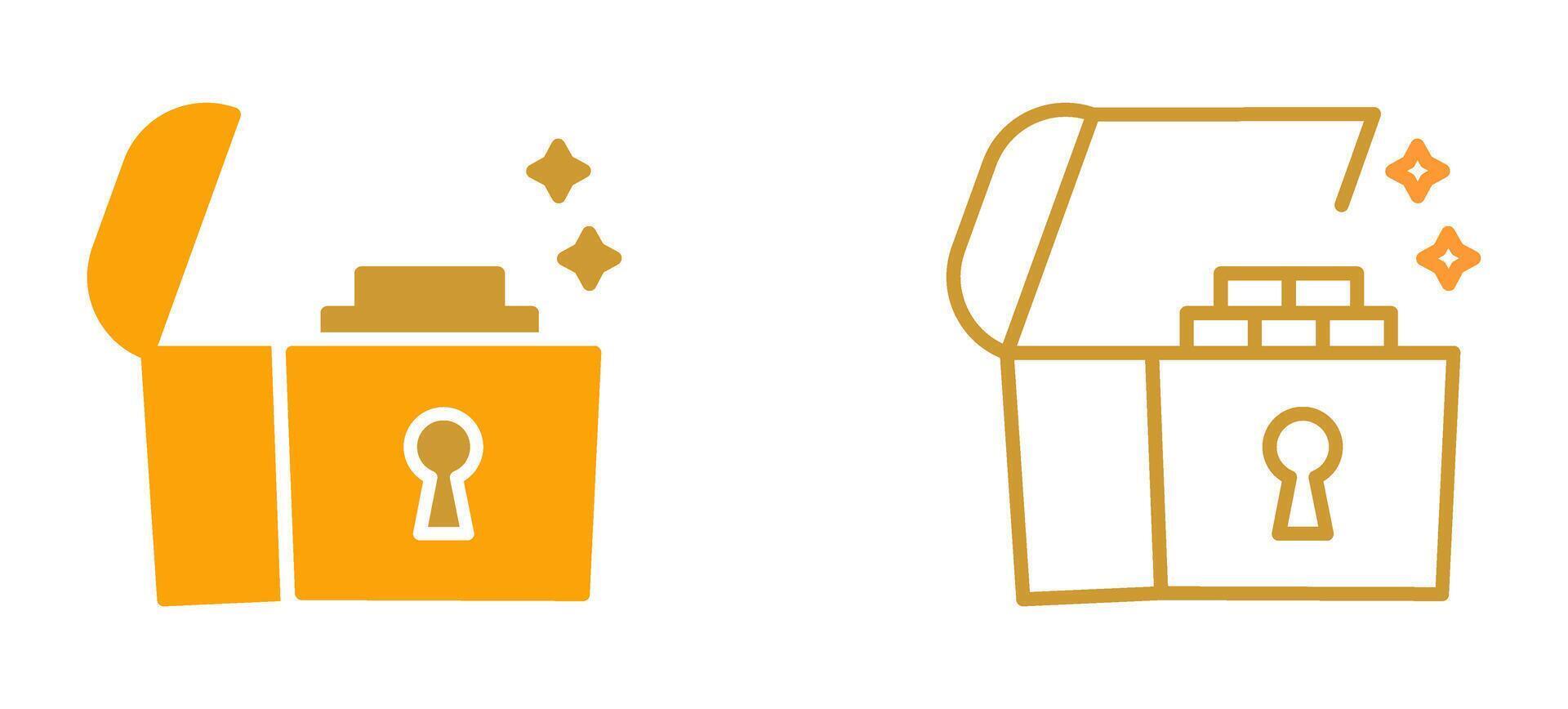 Open Treasure Box Vector Icon