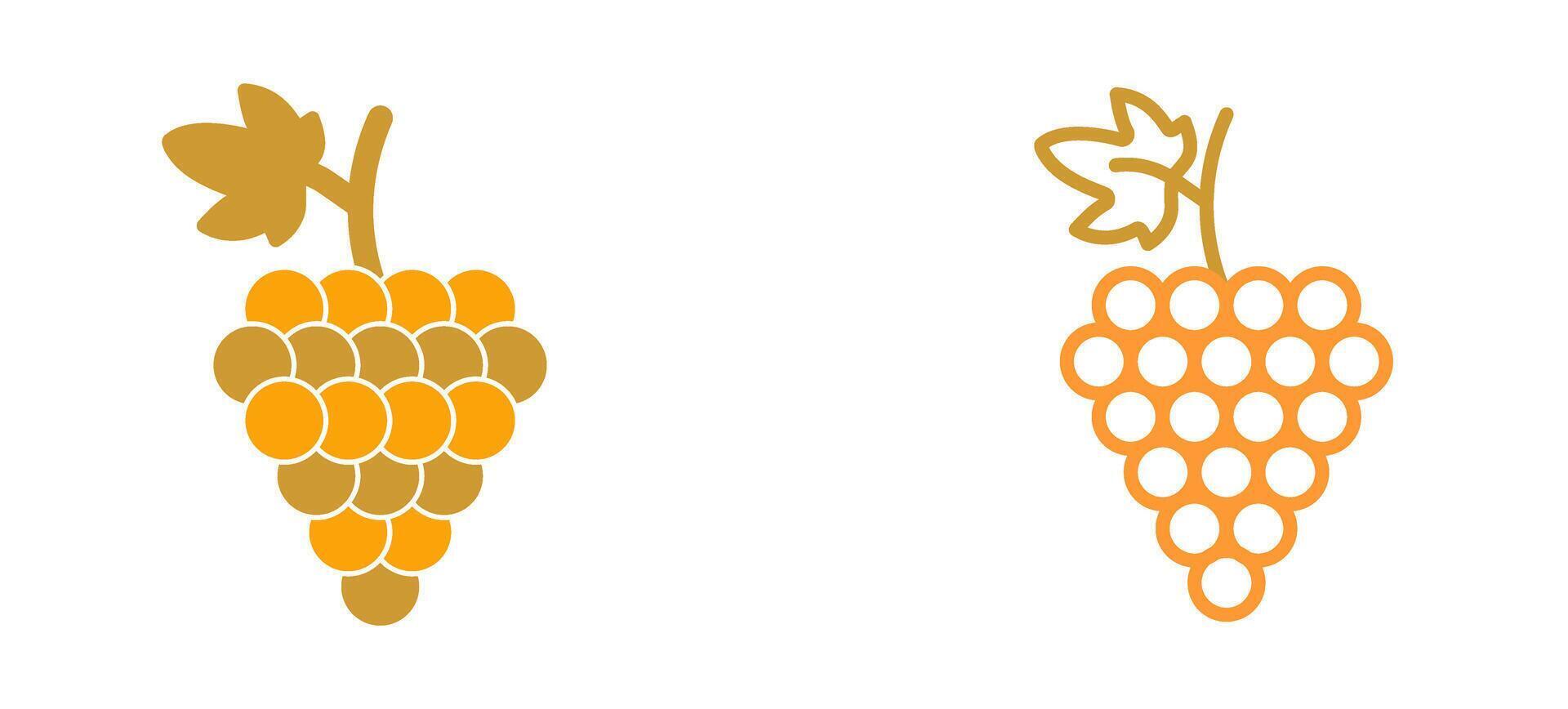 icono de vector de uvas