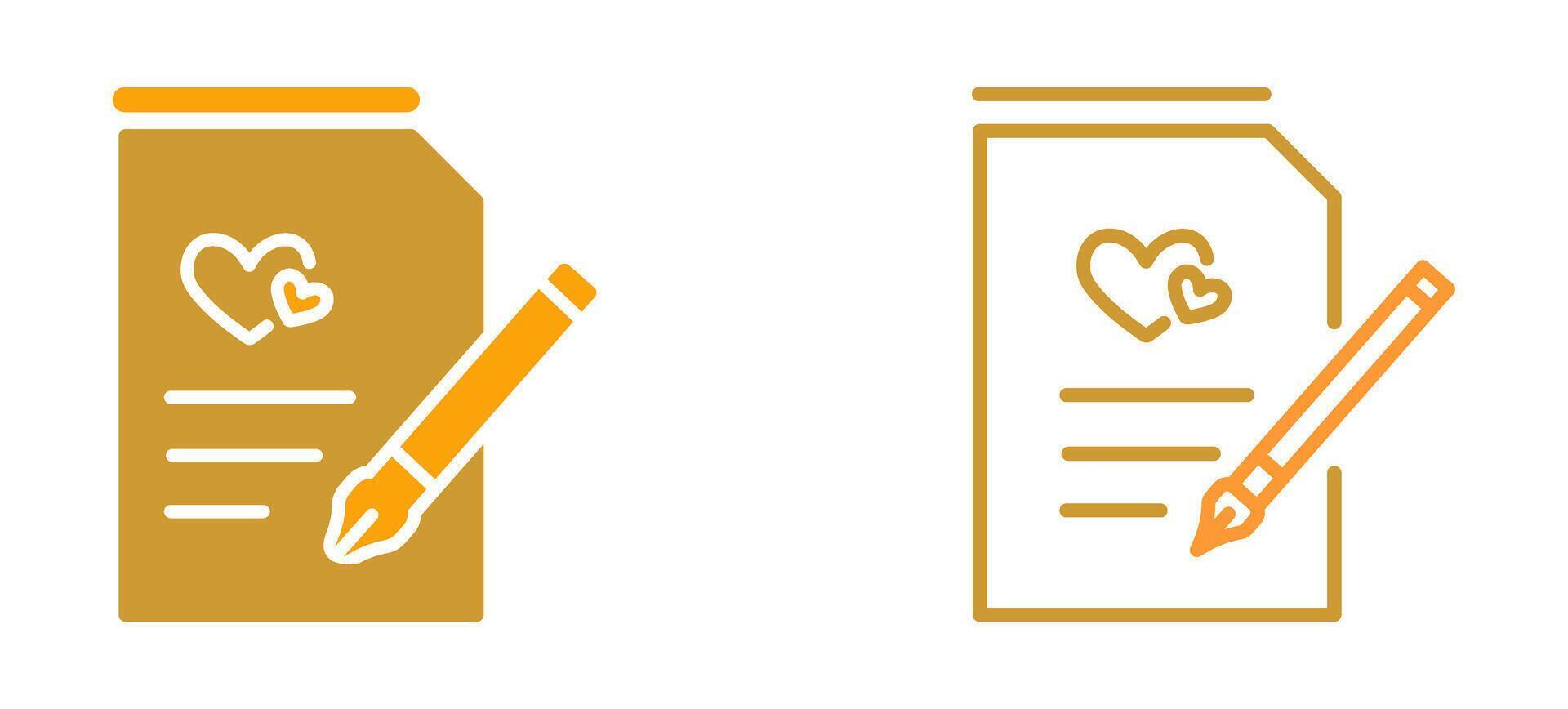 Marriage Contract Vector Icon