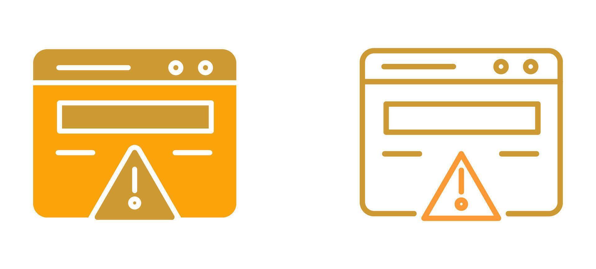 Web Error Vector Icon