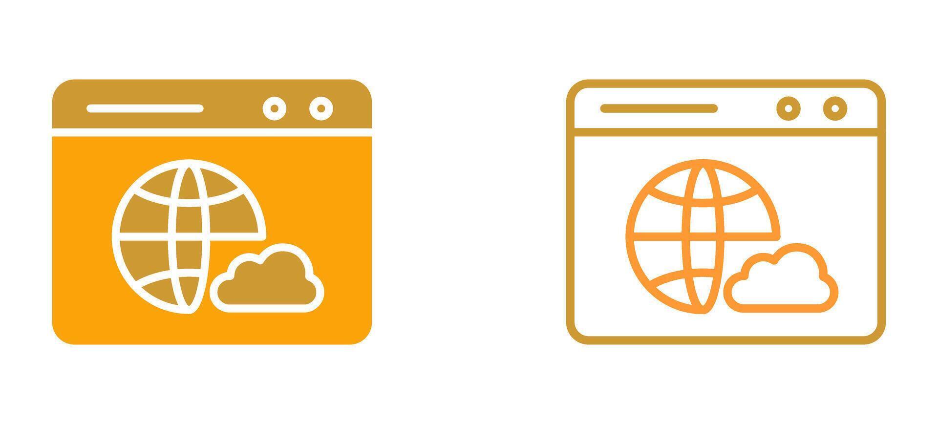 Web Cloud Vector Icon