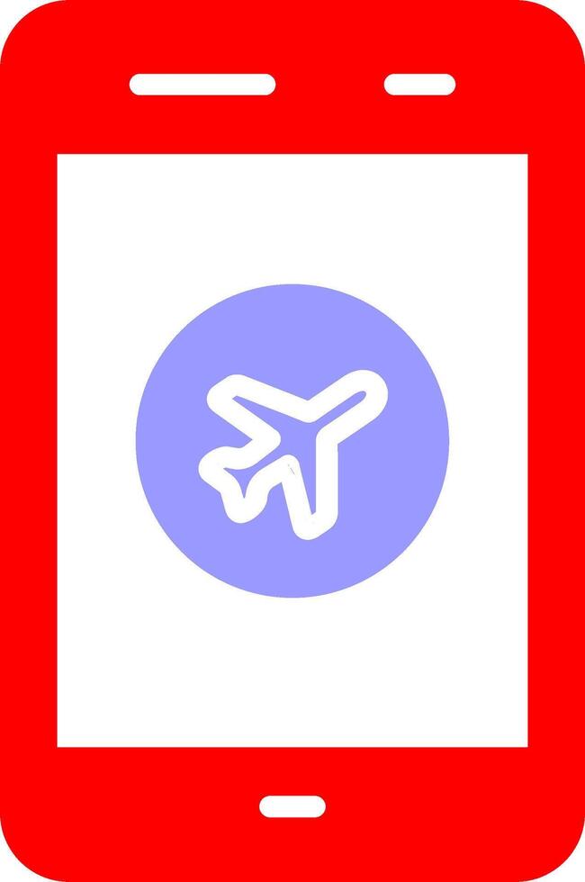 icono de vector de modo avión