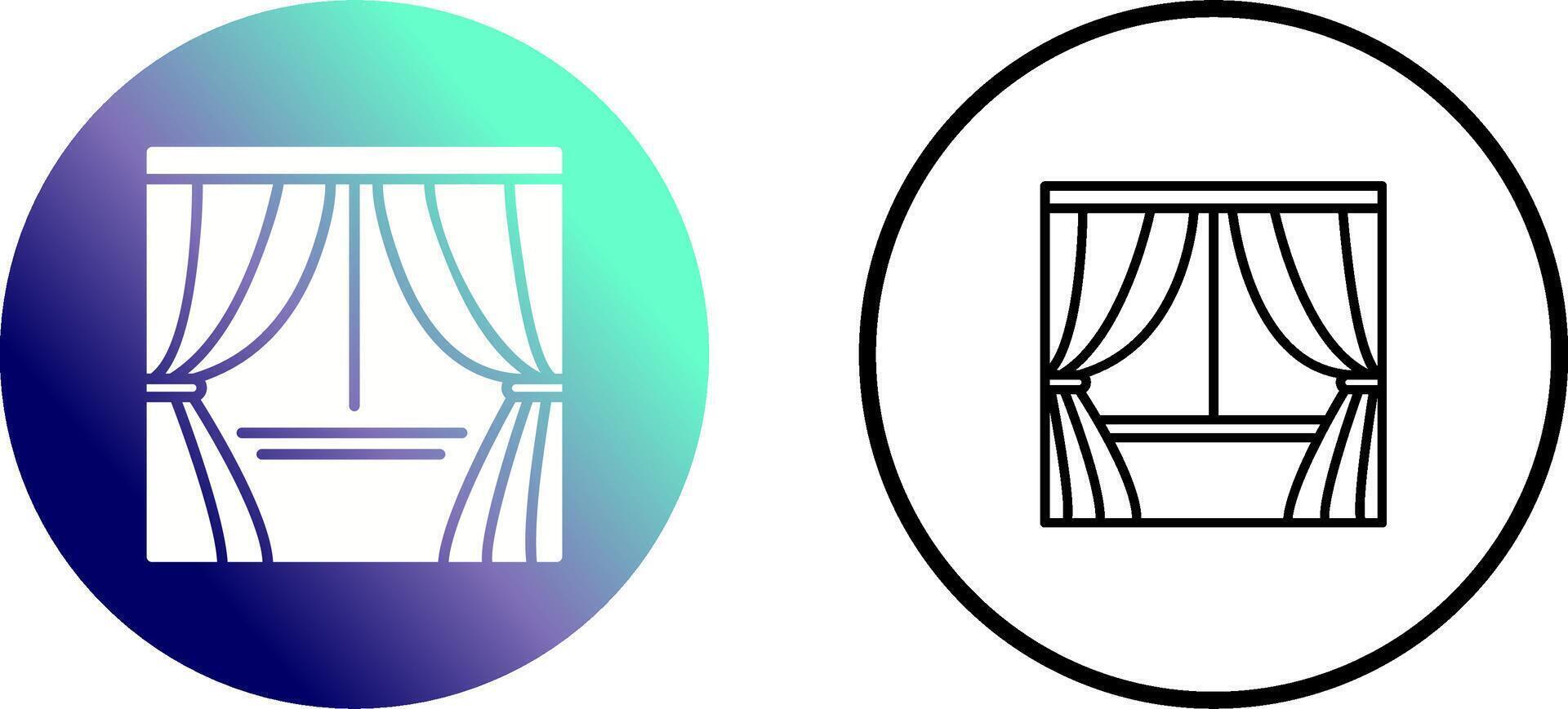 Curtains Vector Icon