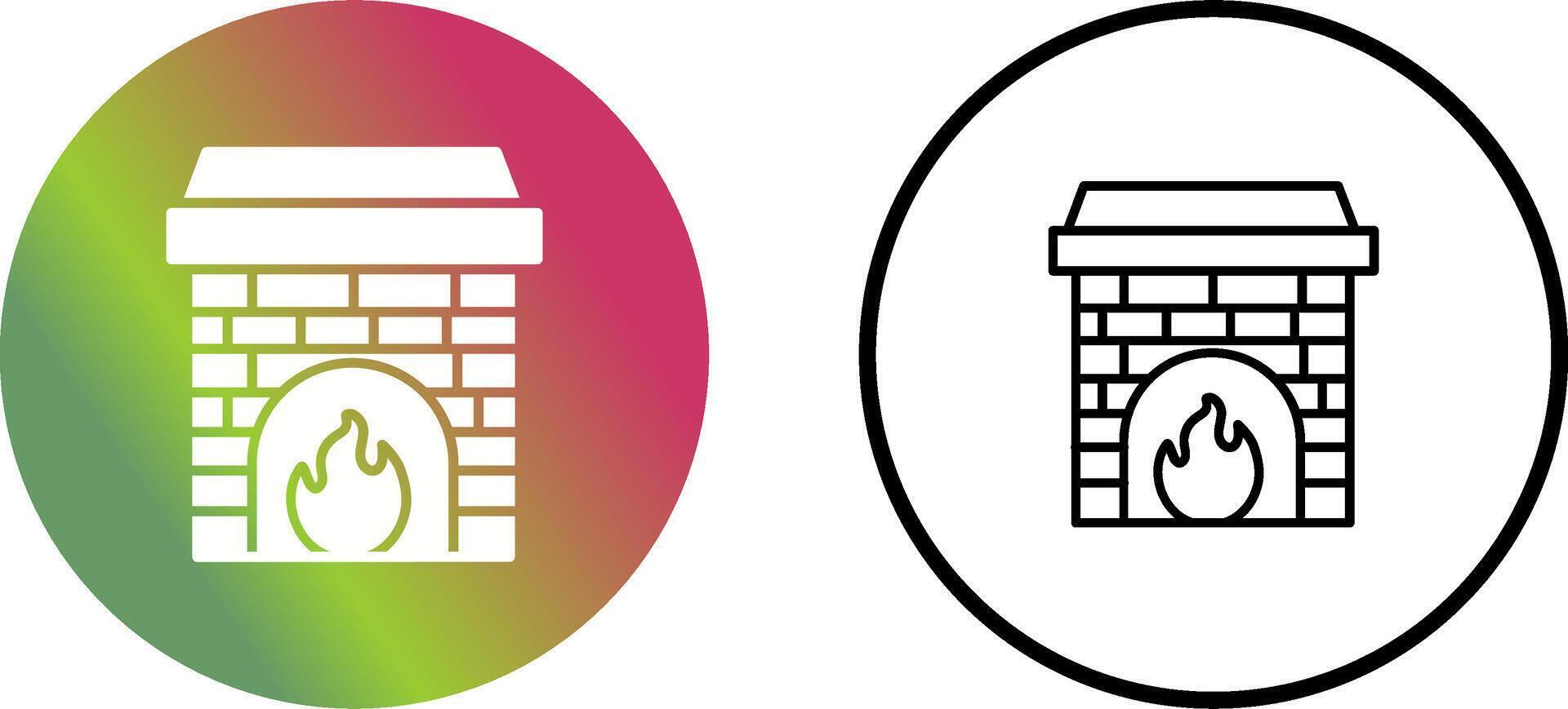 Fireplace Vector Icon