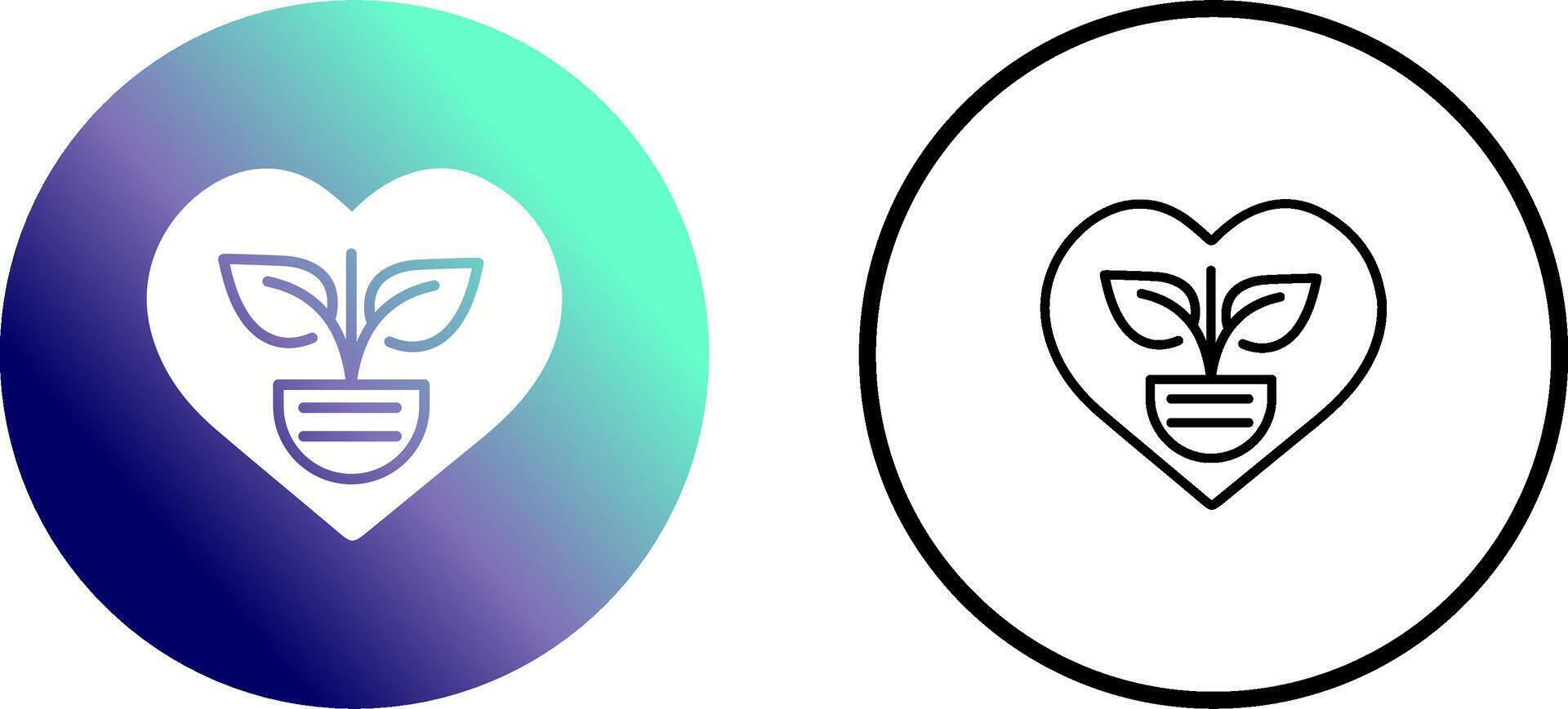 Ecology Heart Vector Icon