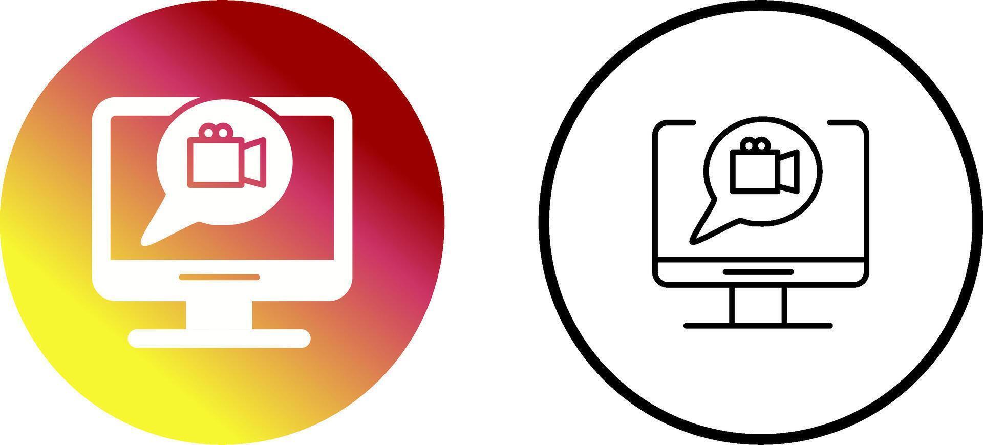 vídeo comunicación vector icono