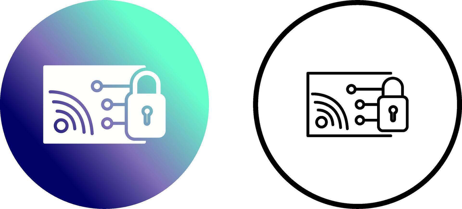 Protected WiFi Vector Icon