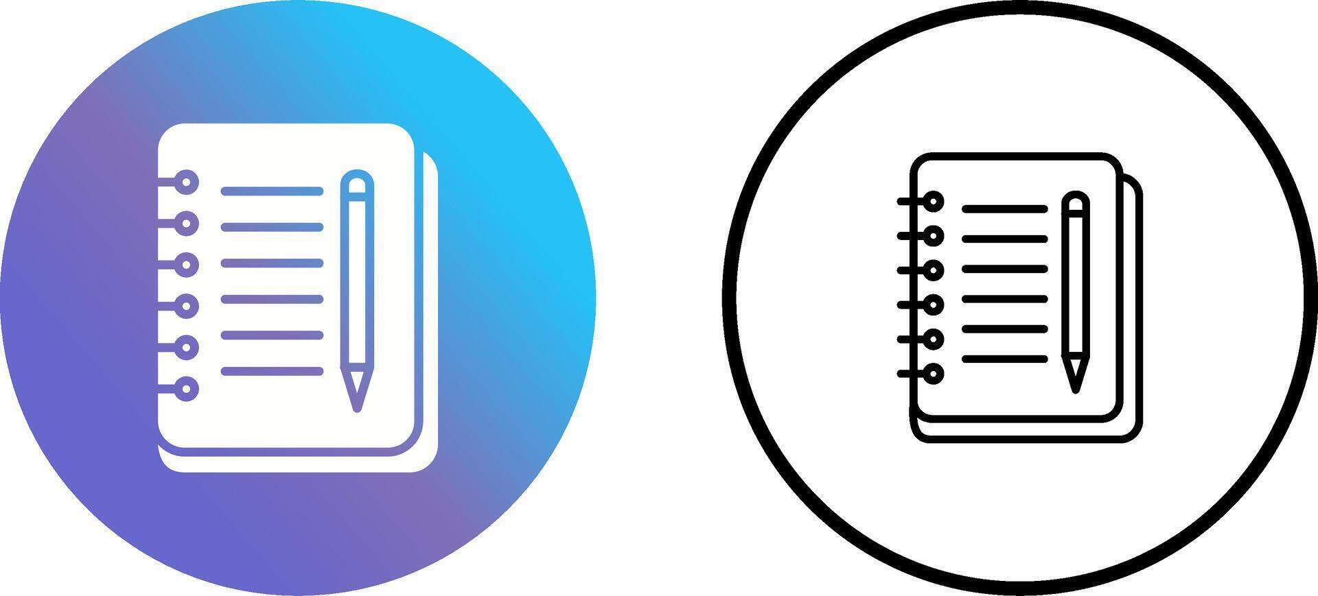 Notebook And Pen Vector Icon