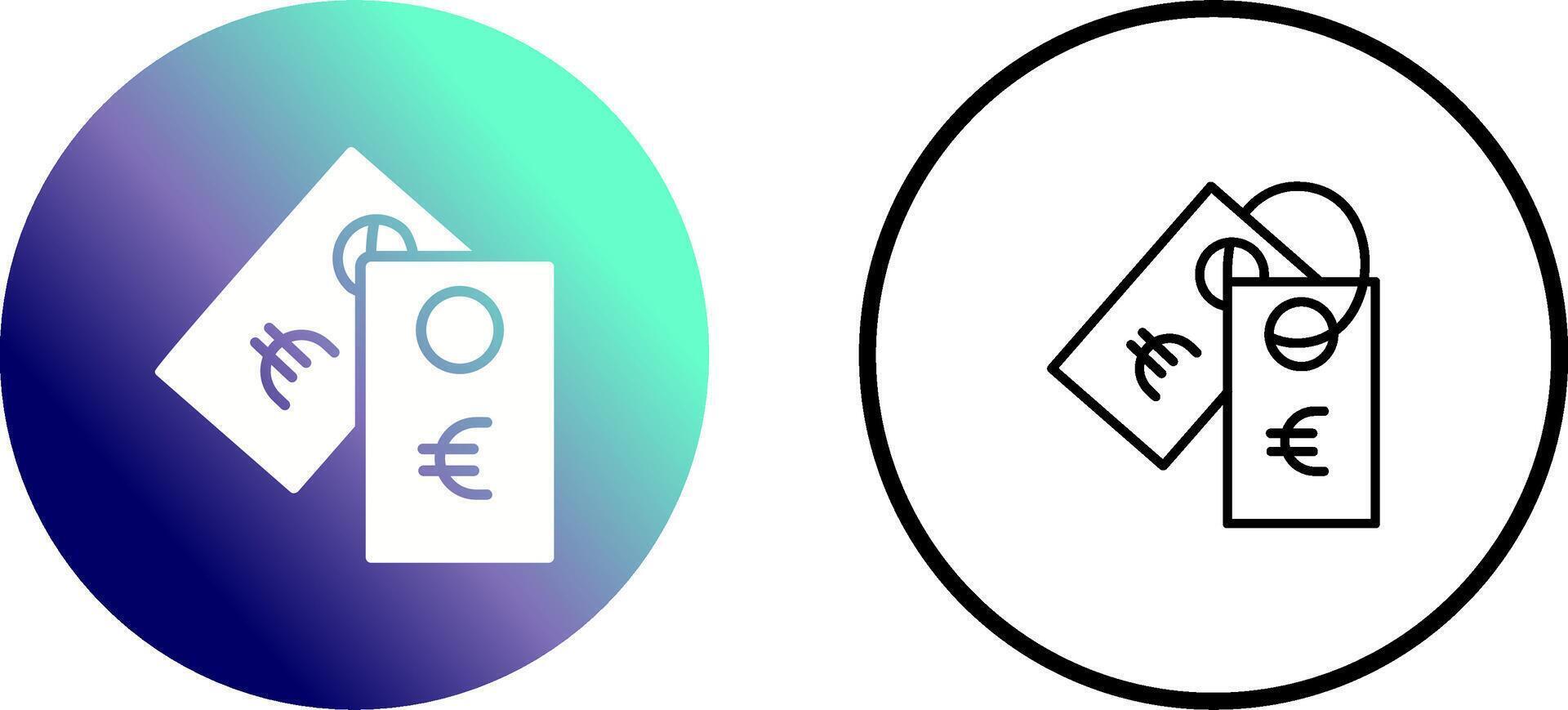 Euro Tag Vector Icon