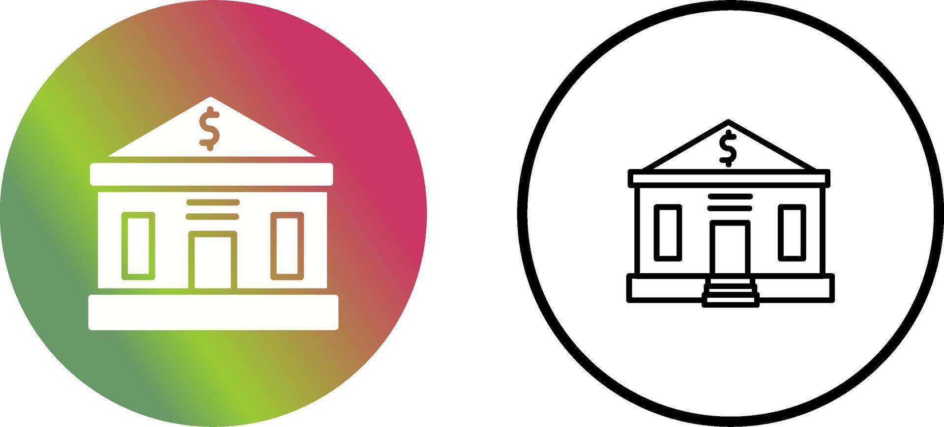 Bank Building Vector Icon