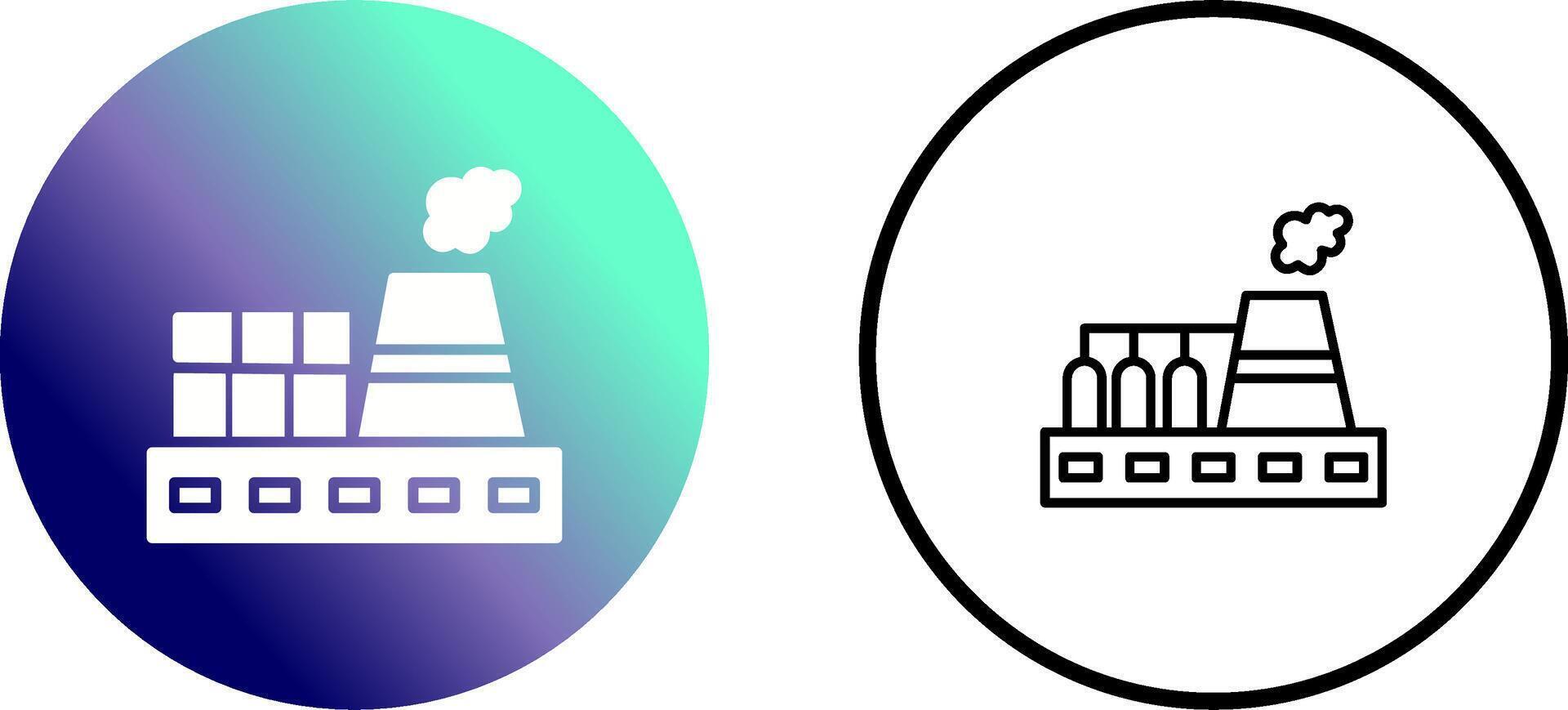 Nuclear Plant Vector Icon