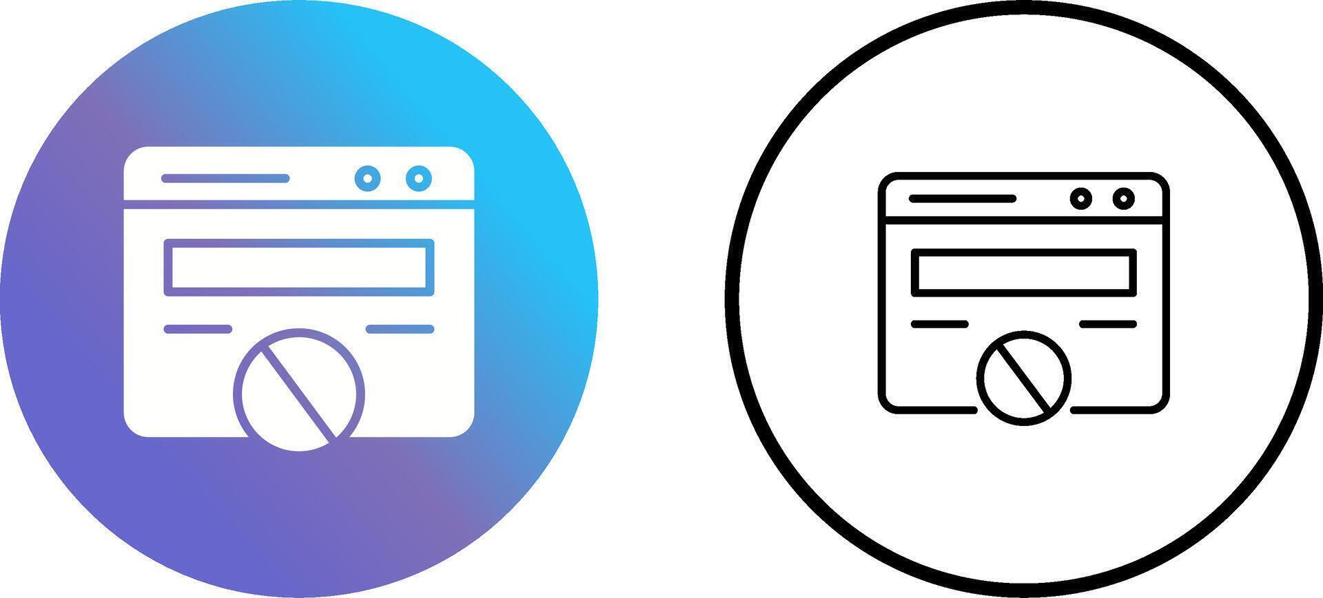 Block Website Vector Icon