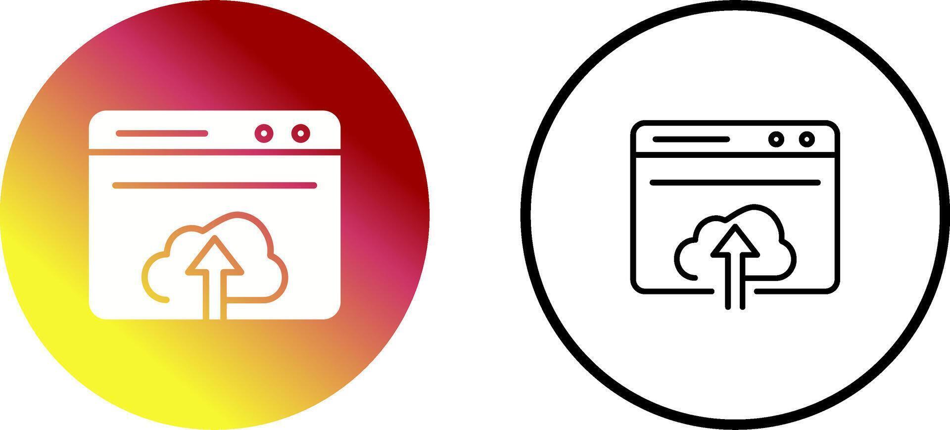 Upload Web Vector Icon