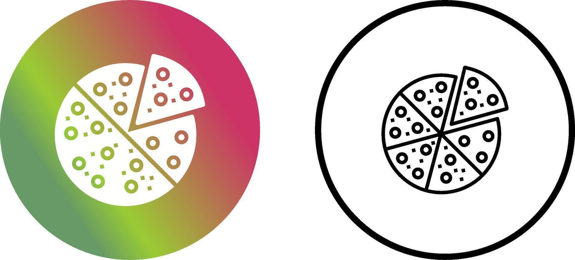 icono de vector de rebanada de pizza