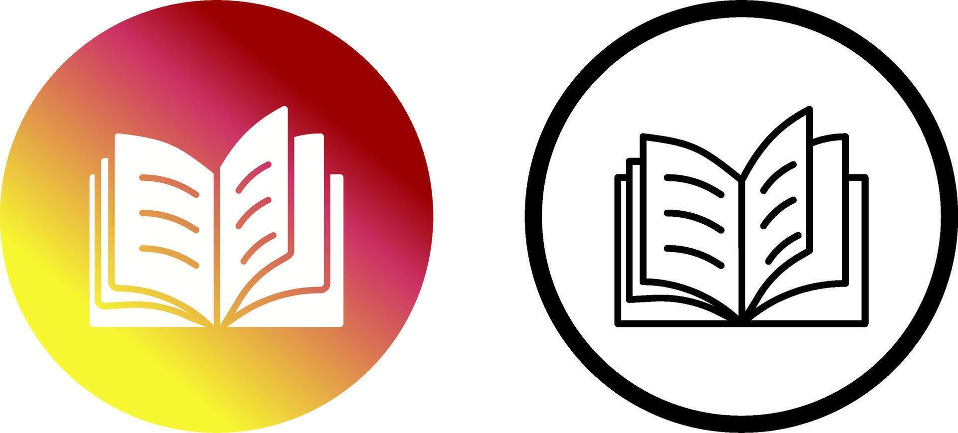 Open Book Vector Icon