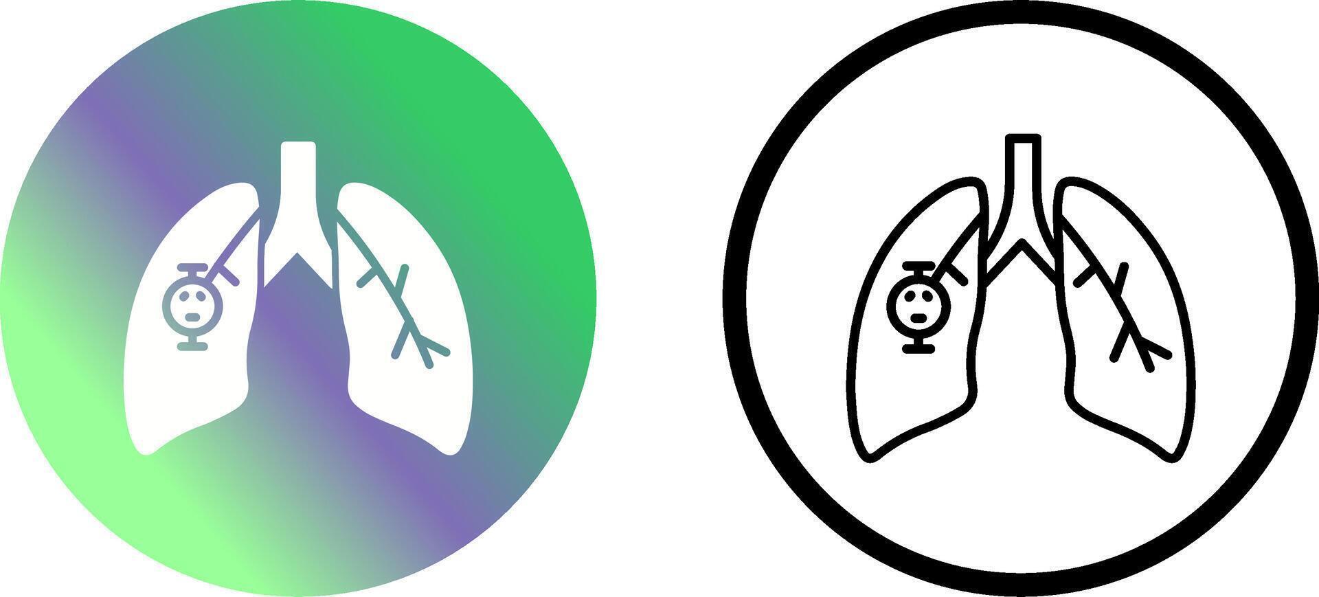 Lung Cancer Vector Icon