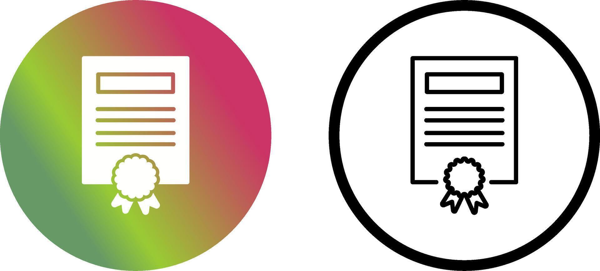 Certificate Vector Icon
