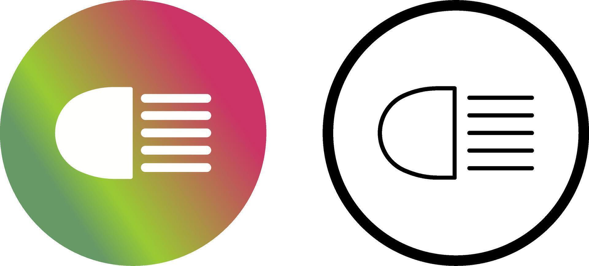 Headlight Vector Icon