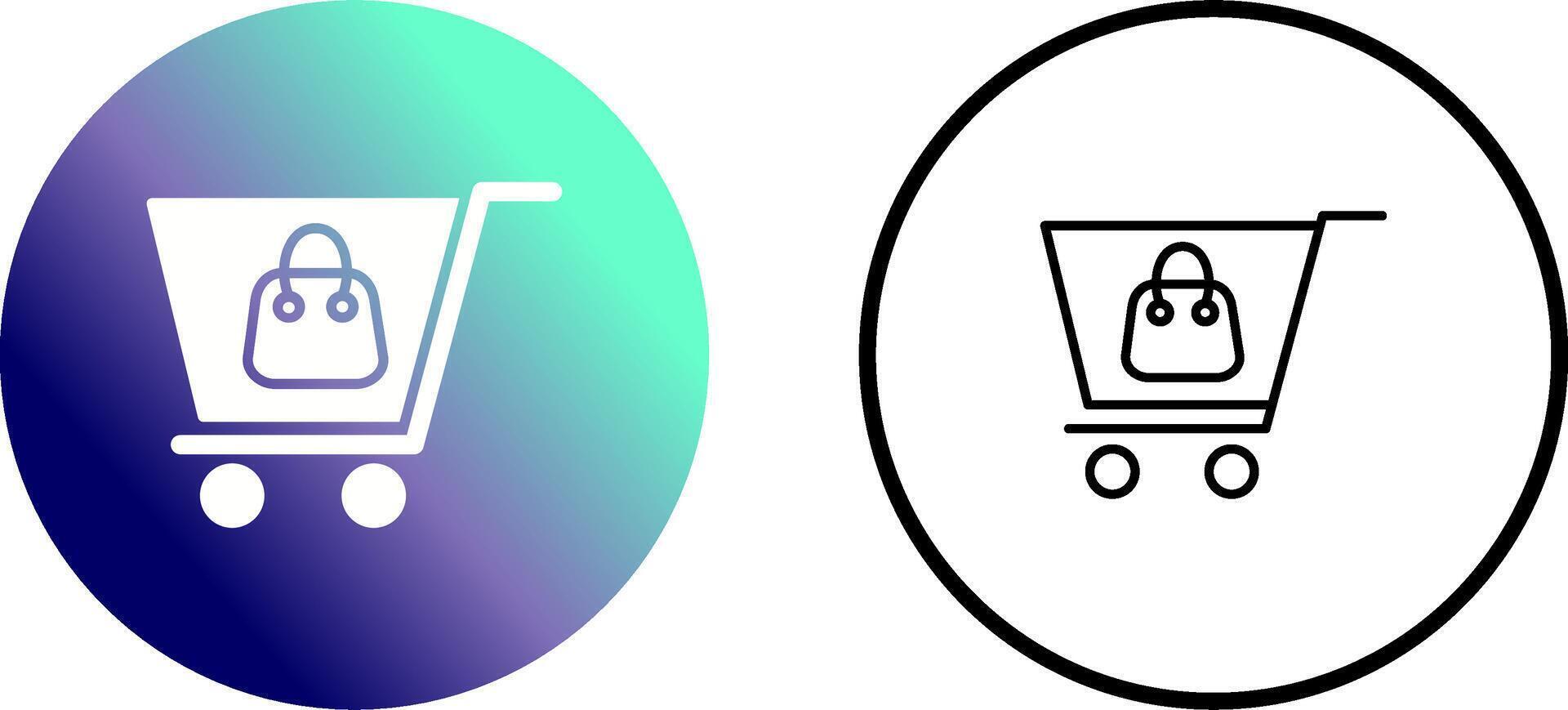 icono de vector de compras