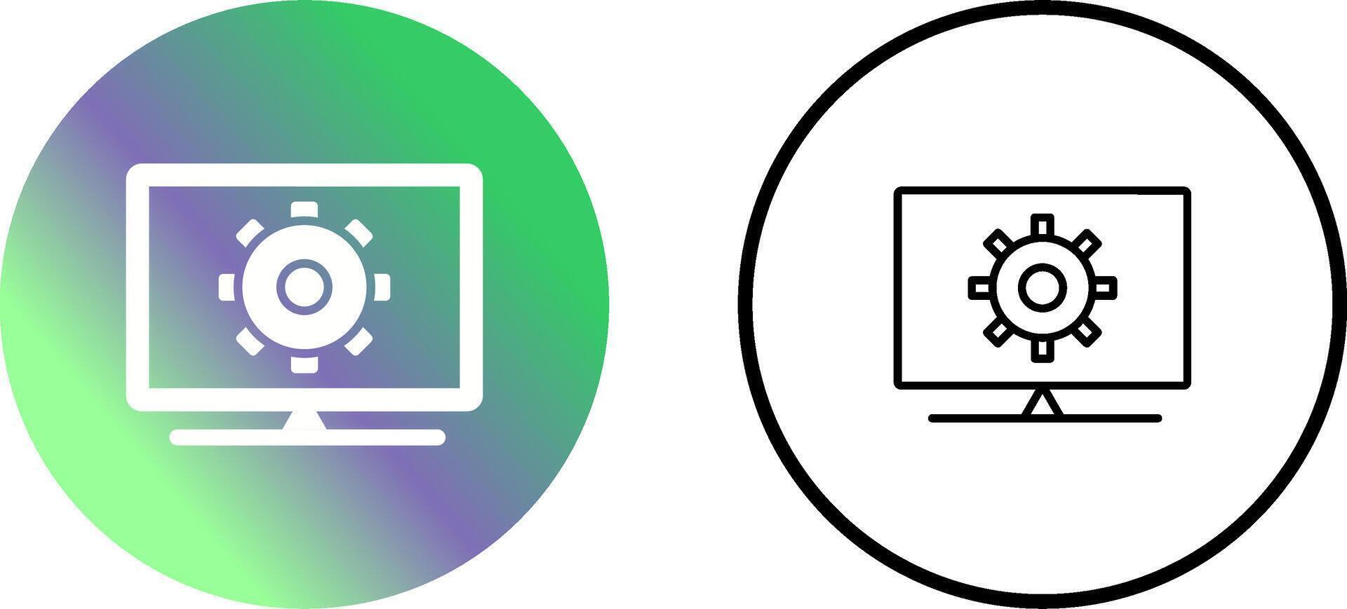 Computer Settings Vector Icon