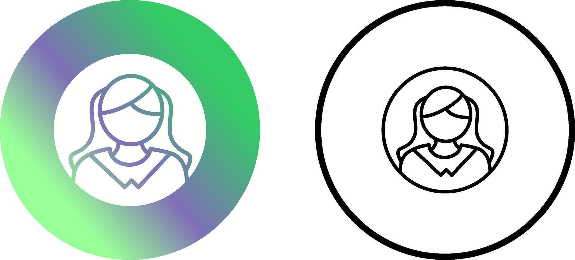 Female Profile Vector Icon