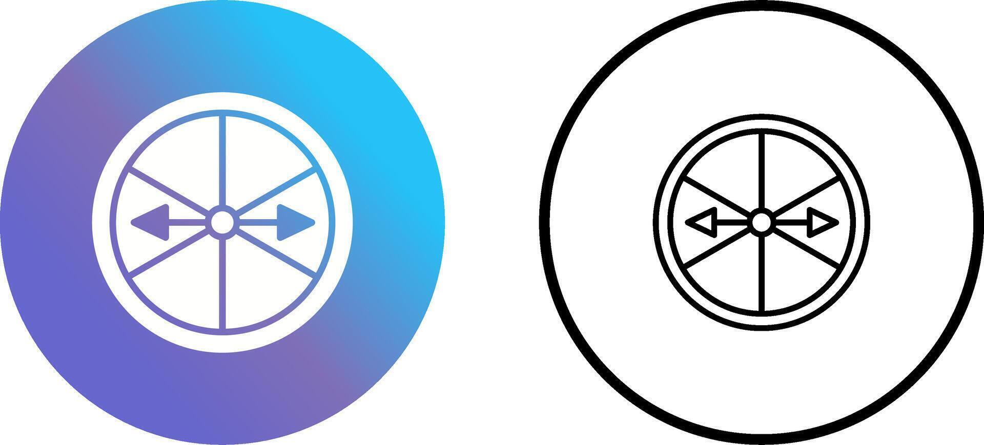 Roulette with Arrow Vector Icon